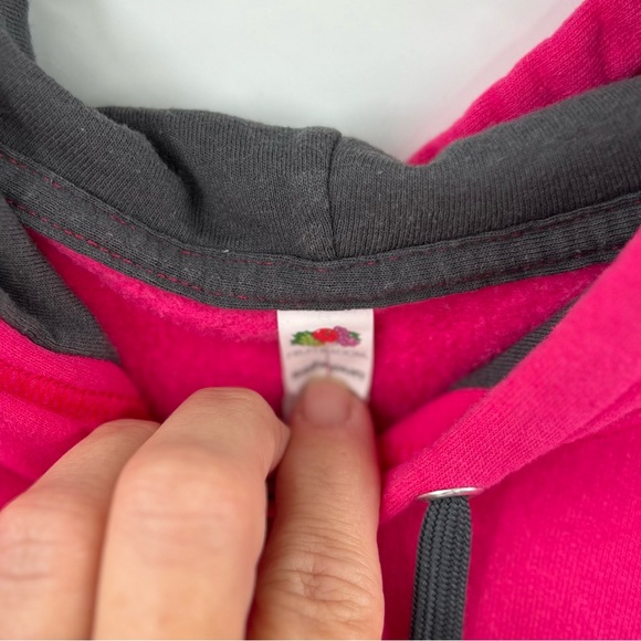 Cherry Blossom Hoodie Sweatshirt Fuchsia Sz Lrg Washington DC fruit of the loom - Picture 5 of 6